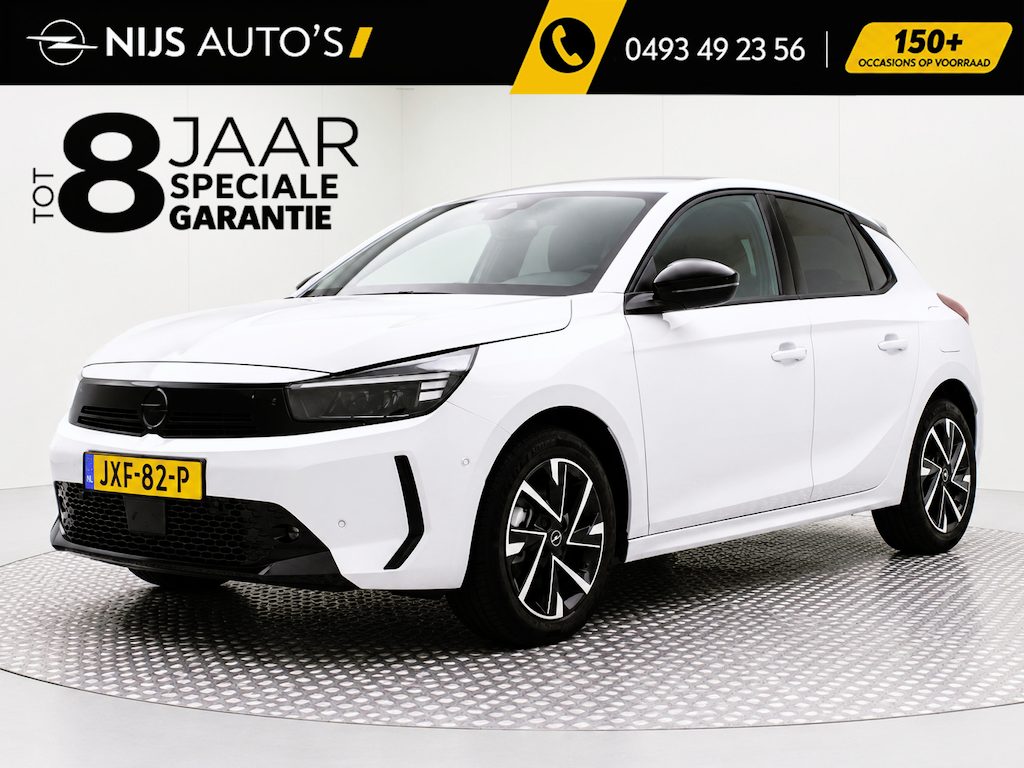 Opel Corsa 1.2 Turbo Hybrid GS | 8 Jaar Fabrieksgarantie | Adapt. Cruise | Draadloze Carplay | Keyless Entry | Camera 360 + PDC v&a | Stuurverwarming | Navi Full