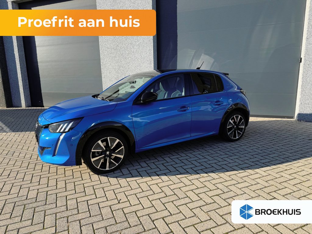 Peugeot e-208 EV GT Pack 50 kWh Panorama Dak | Alcantara/Leer | Camera | Adaptieve Cruise | Stoelverwarming | 17" Lichtmetaal | Climate | Carplay | Digitaal Dashboard | Achteruitrijcamera | Airco (automatisch) | Apple Carplay/Android Auto|telefoonintegratie premium