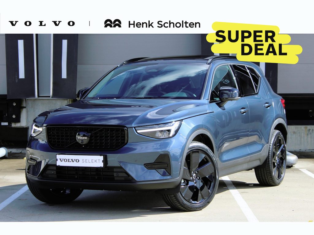 Volvo XC40 B4 Plus Black Edition | Verwarmbare voorstoelen | Verwarmbaar stuurwiel | Premium audio by Harman Kardon | Panoramadak | Rondom zichtcamera | Verwarmbare voorruit | 20 inch Lichtmetalen velgen | Alarmklasse 3
