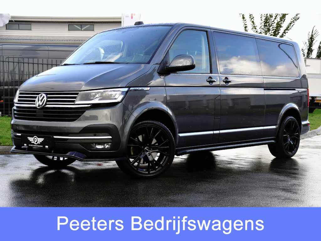 Volkswagen Transporter 2.0 TDI L2H1 30 DC Caravelle FULL OPTIONS! Adaptieve Cruise, Camera, Carplay, 2 x Schuifdeur, Leder, LED, 204pk, Automaat, Clima, Stoelverwarming, Uniek!