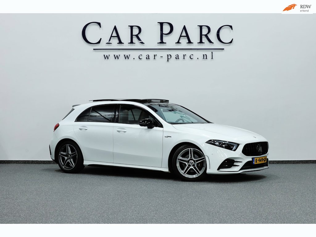 Mercedes-Benz A-klasse 200 AMG Line LED/VIRTUAL/SFEER/PANORAMADAK/LEER+S.VERWARMING+MEMORY/360/LINE/ACC/ECC/12 MDN GARANTIE!