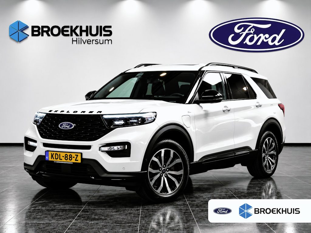 Ford Explorer ST-Line Plug-in-Hybrid 457pk AWD | Afn. Trekhaak | Star White Metallic | 4 jaar Garantie