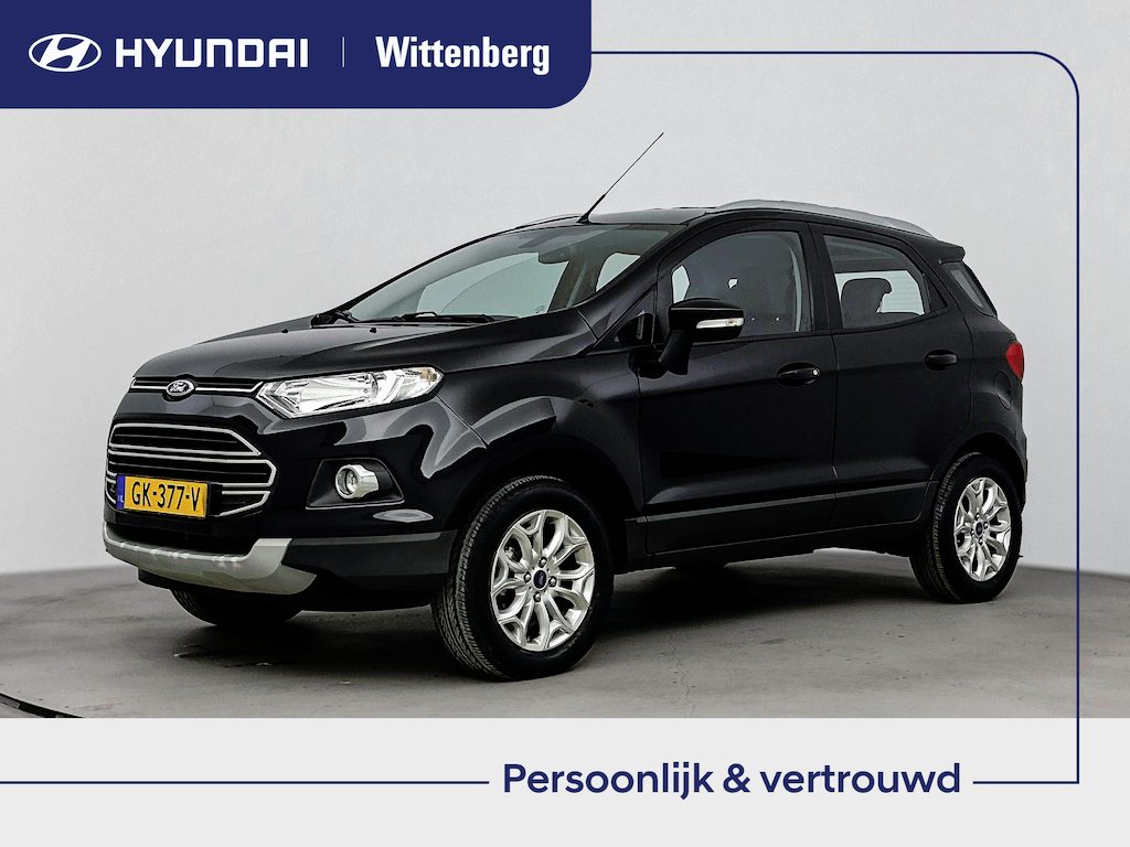 Ford EcoSport 1.0 ECOBOOST TITANIUM | SUPERDEAL! | AFNEEMBARE TREKHAAK | ALL SEASONS | CLIMA | CRUISE | 16'' LM VELGEN | RADIO CD SPELER | HOGE INSTAP | LAGE KMSTAND ORIGINEEL | NAP | HALF LEDER | PDC |