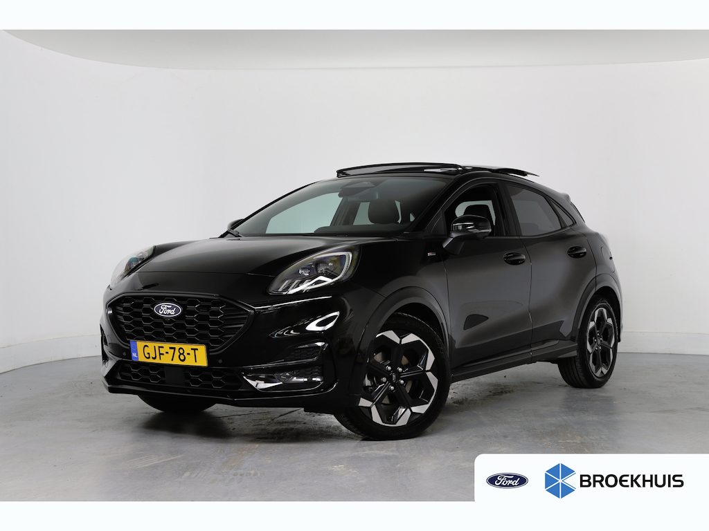 Ford Puma 1.0 EcoBoost Hybrid ST-Line X | Open Dak | LED | Cruise Adaptive | Winterpack | 360 Camera | Clima | Navi | BLIS | Elk. Achterklep | Keyless | Lichtmetalen Velgen
