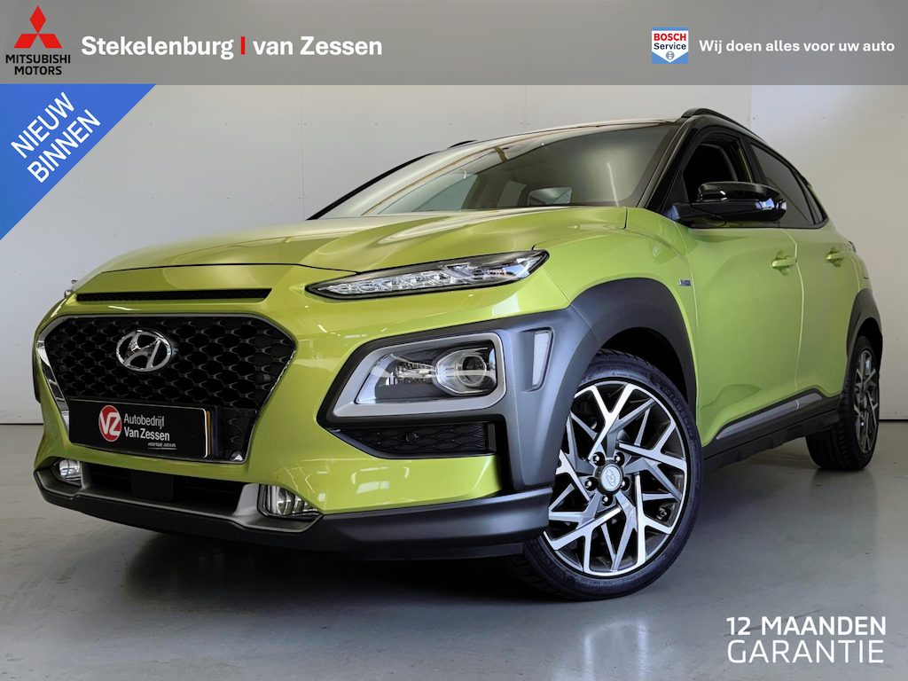 Hyundai Kona 1.6 GDI HEV Premium | Head Up | Keyless | Leder | Stuur- stoelverwarming | Rijklaarprijs