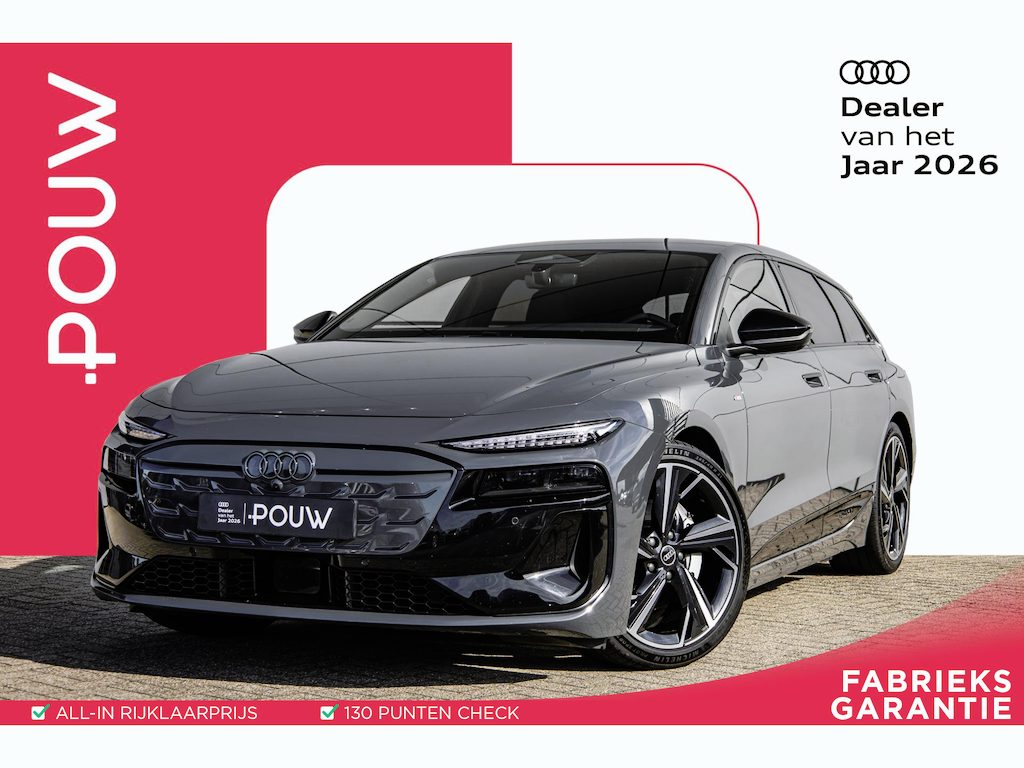 Audi A6 Avant e-tron 367pk S edition performance 100 kWh | 21" LMV | Luchtvering | Memory | 360 Camera | Trekhaak | Rode Stiksel