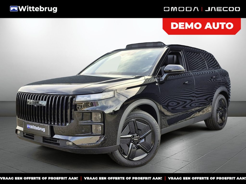 Jaecoo 7 1.5 TGDI SHS-P Black Edition Plug-In Hybride Automaat, Full Black met Lederen Bekleding en Navigatie