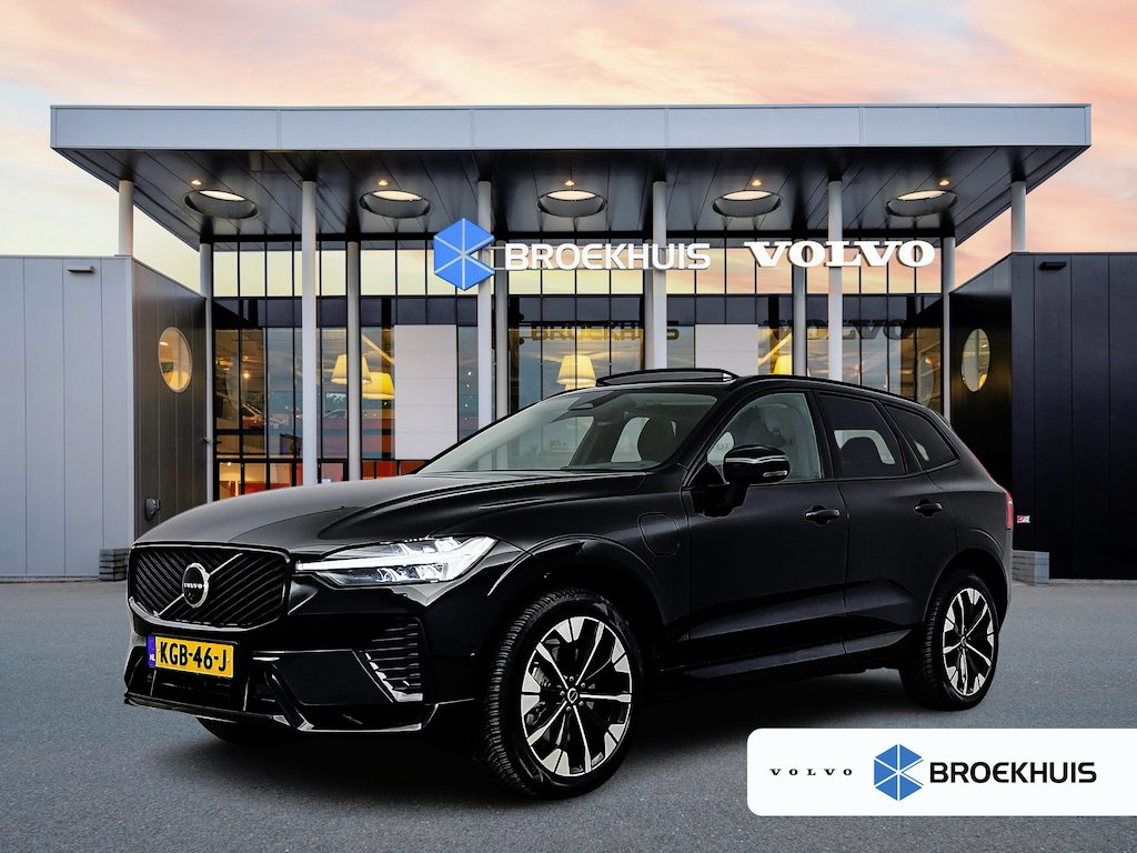 Volvo XC60 T6 Recharge Ultra Dark | 20" | Luchtvering | 360 Camera | Trekhaak | Head-Up | Panoramadak | Harman Kardon | Elektr. verst. Stoelen