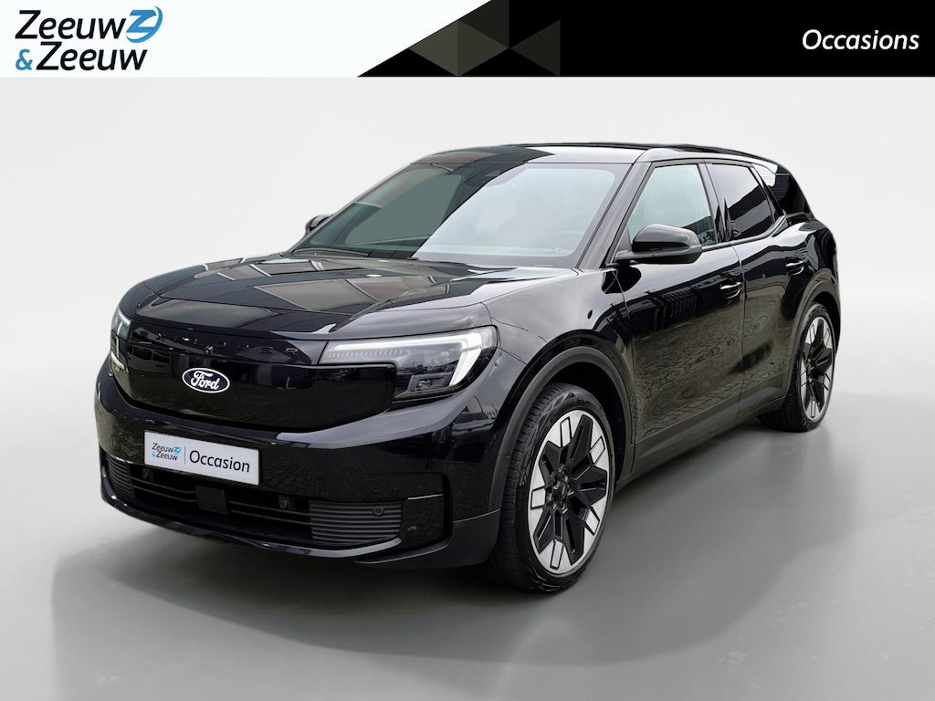 Ford Explorer Premium Extended Range RWD 77 kWh | Full Option | Black uitvoering | Trekhaak | Dealer onderhouden | AGR stoelen 12-wegs verstelbaar | 21 inch wielen | Panorama dak | 1e eigenaar |