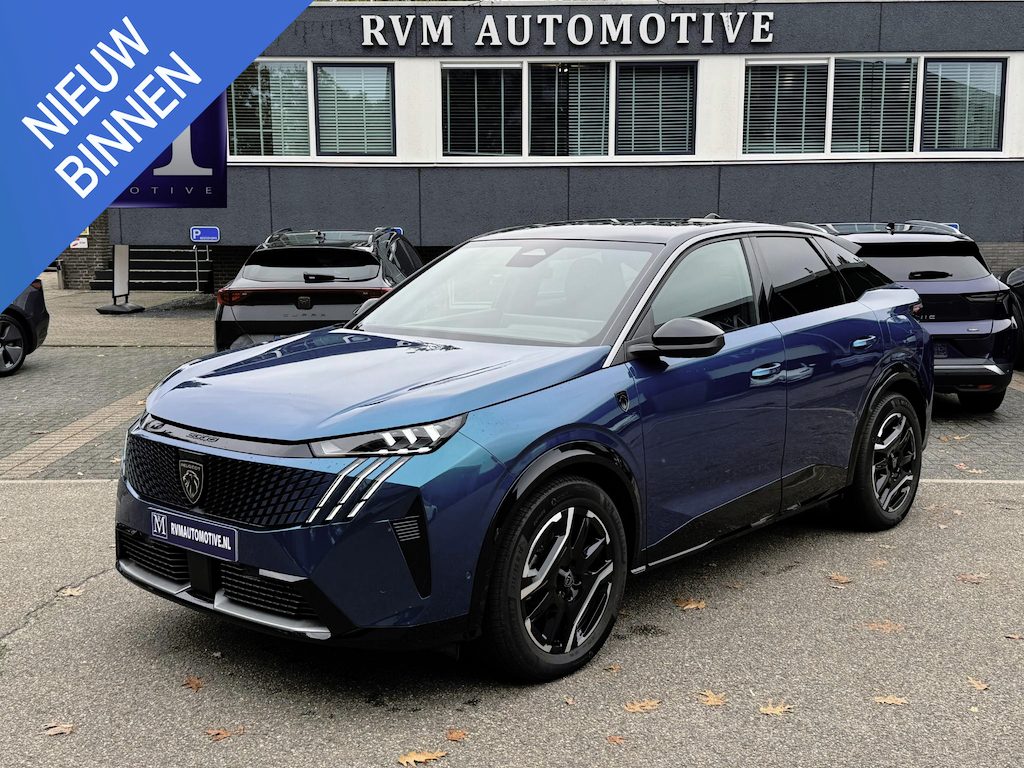 Peugeot E-3008 GT 73 kWh SOH 97%| WARMTEPOMP | 360° CAMERA| | KEYLESS ENTRY | 14.432KM! | DIGI. DASH| DEALER ONDERHOUDEN | CARPLAY/ ANDROID AUTO| EL.KLEP | STOEL + STUUR VERW. | 12 MND BOVAG GARANTIE