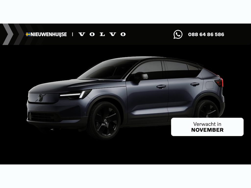 Volvo EC40 P5 Long Range Ultra Black Edition Europa 82 kWh | Nieuwe model! | 360 graden camera | Harman/Kardon | Adaptive Cruise control | 20" Velgen | LED verlichting | Extra Getint glas | Stoelverwarming V+A |