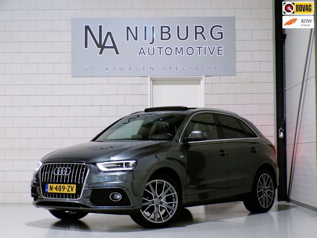 Audi Q3 2.0 TFSI Quattro S Line "Automaat" 2X S-Line Pano Stoelverwarming Xenon-LED 19"Velgen Navigatie Cruise-control Garantie