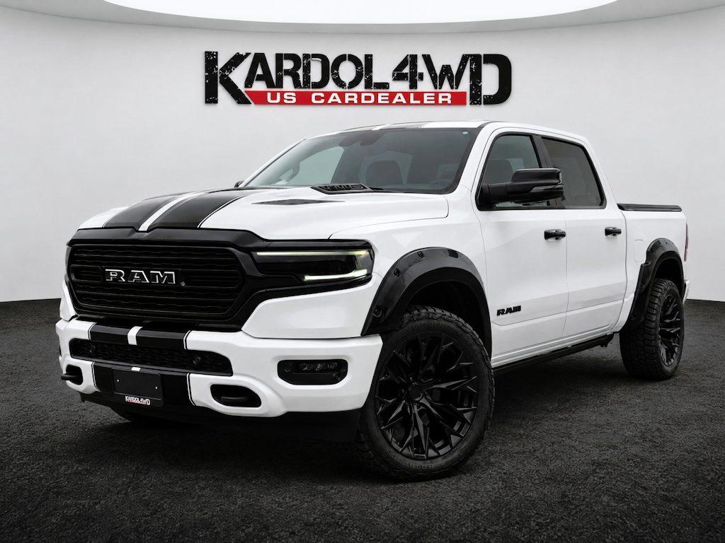 Dodge Ram 1500 5.7 V8 4x4 Crew Cab Limited BLACK ON WHITE EDITION!!| BPM VRIJ! | Virtual cockpit | Head-up | Incl leren bedcover| Panorama | Incl. LPG en Trekhaak | Full options | | NIEUWE AUTO | Geheel rijklaarprijs | DIRECT RIJDEN |