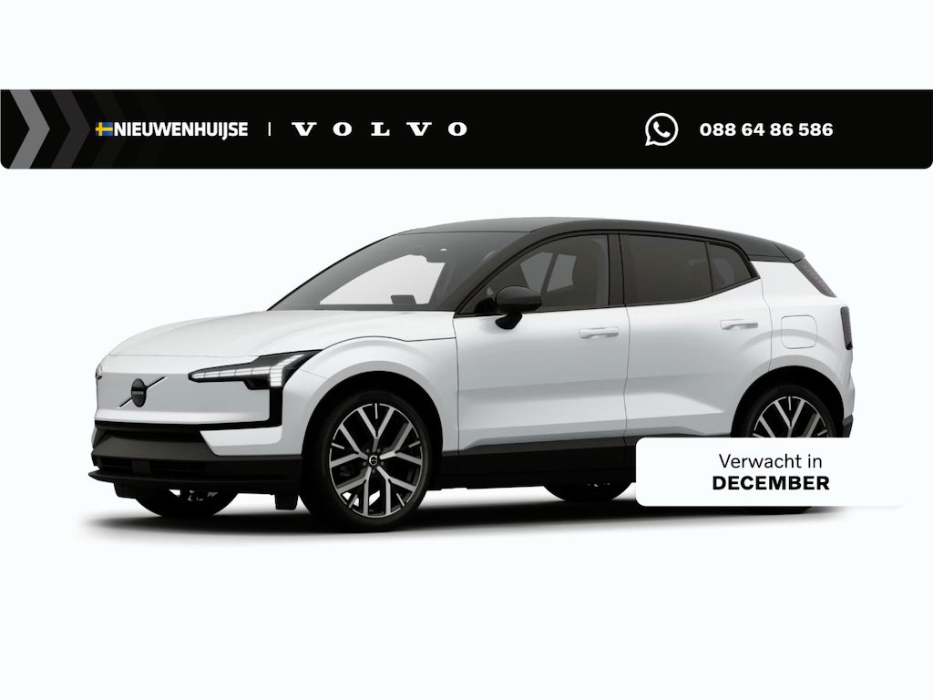 Volvo EX30 P5 Long Range Plus Black Edition Europa 69 kWh | Google | Adaptieve Cruise Control | Stoel-/Stuurverwarming | Harman Kardon Audio | Elektrische Achterklep | Camera | Keyless | Elektrische Stoelen | Getint Glas | Zwart Dak | 20 Inch Lichtmetalen Velgen