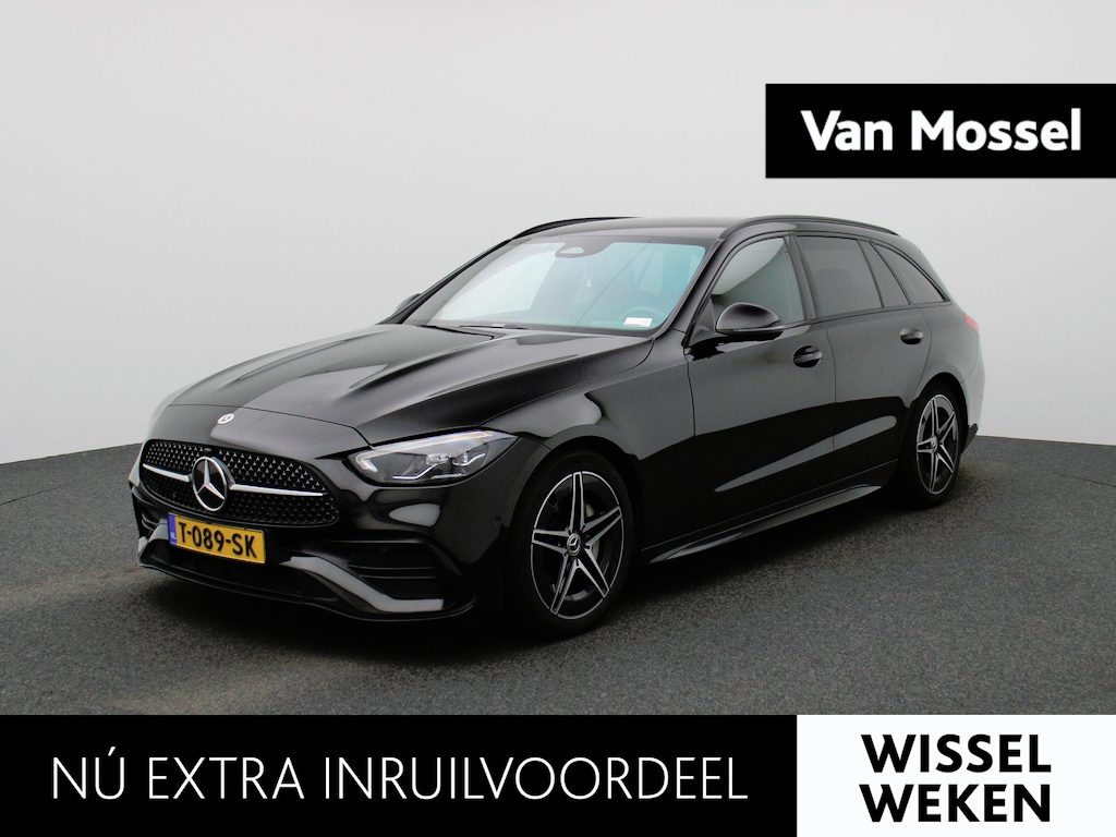 Mercedes-Benz C-klasse Estate 180 AMG Line | ACHTERUITRIJCAMERA | STOELVERWARMING | SFEERVERLICHTING | ELEKTRISCHE ACHTERKLEP | LED VERLICHTING | NAVIGATIE | PARKEERSENSOREN | ELEKTRISCH VERSTELBARE VOORSTOELEN | DAB RADIO | CRUISE CONTROL | RIJSTROOKHULP |