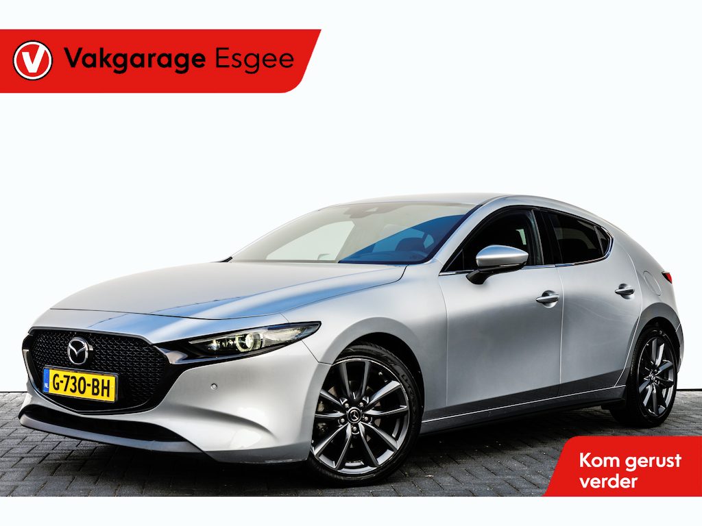 Mazda 3 2.0 123 PK e-SkyActiv-G M Hybrid 122 Luxury | Ned Auto | Leer | Clima | Navi | Rijklaar | | Achteruitrijcamera |  Carplay/Android | Bose Premium Audi DAB | Keyless | Voorstoelen verwarmd |