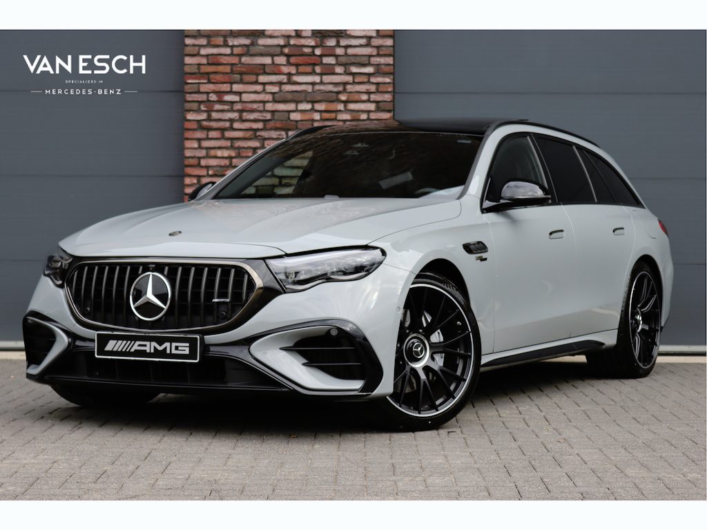 Mercedes-Benz E-klasse Estate AMG 53 4MATIC+ | 585pk | Achterasbesturing | Distronic+ | Verwarmd Stuurwiel | Burmester | Digital Light | Trekhaak | Surround Camera | Verwarmd Stuurwiel | Augmented Reality |