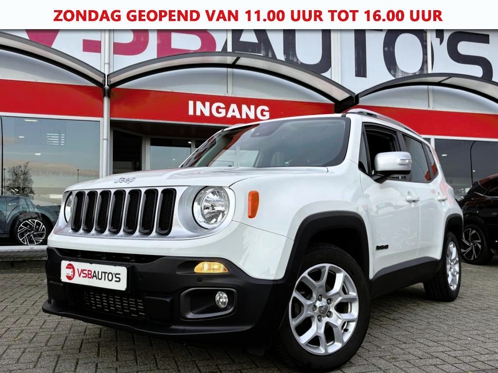 Jeep Renegade 1.4 MULTI-AIR LIMITED AUT. 140PK LED NAVI TREKHAAK CAMERA AIRCO LMV PDC