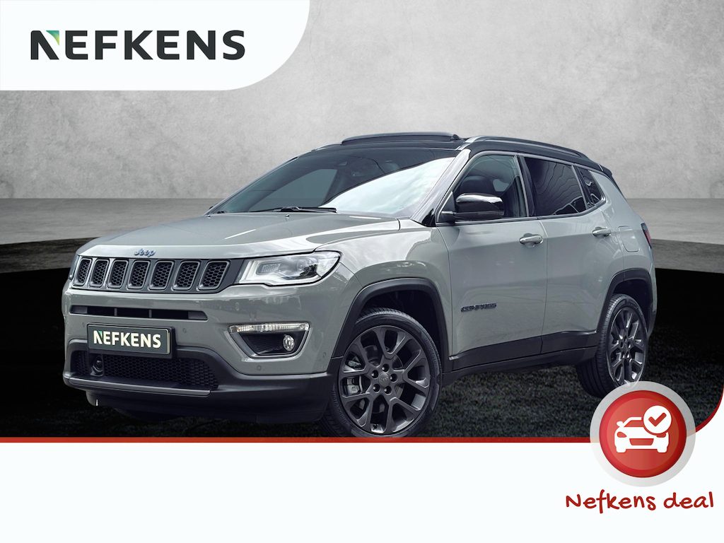 Jeep Compass 240pk Plug-in Hybrid S | Glazen dak | LEER | Camera | Alpine Audio | AUTOMAAT