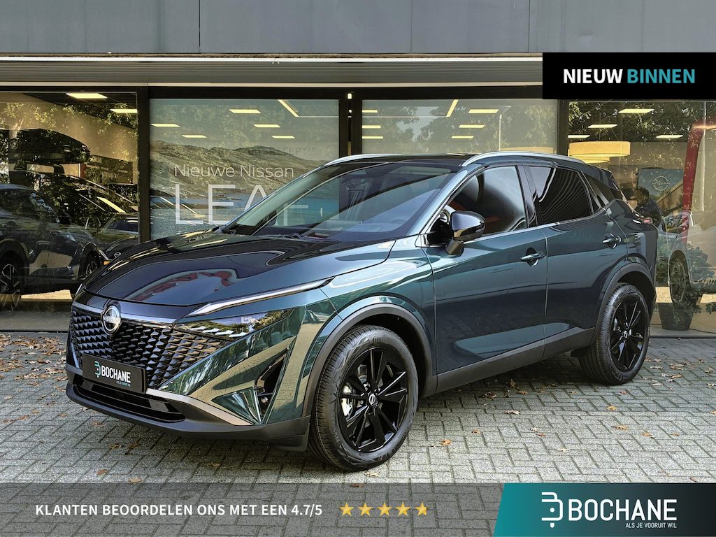 Nissan Qashqai 1.5 e-Power Tekna NIEUW UIT VOORRAAD LEVERBAAR | Elektrisch bedienbare achterklep met sensorsturing | Lederen bekleding | Climate Control | Adaptieve Cruise Control | Stoel- en stuurverwarming | Navigatiesysteem | Elektrisch bedienbare bestuurdersstoel  TOT 10 jaar fabrieksgarantie