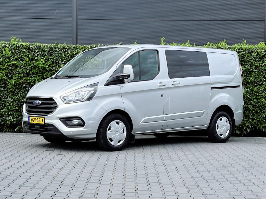 Ford Transit Custom 300 2.0 TDCI L1H1 Limited DC, DUBBEL CABINE, AIRCO, NAVIGATIE, CRUISE CONTROL, CAMERA, DUBBELE SCHUIFDEUR