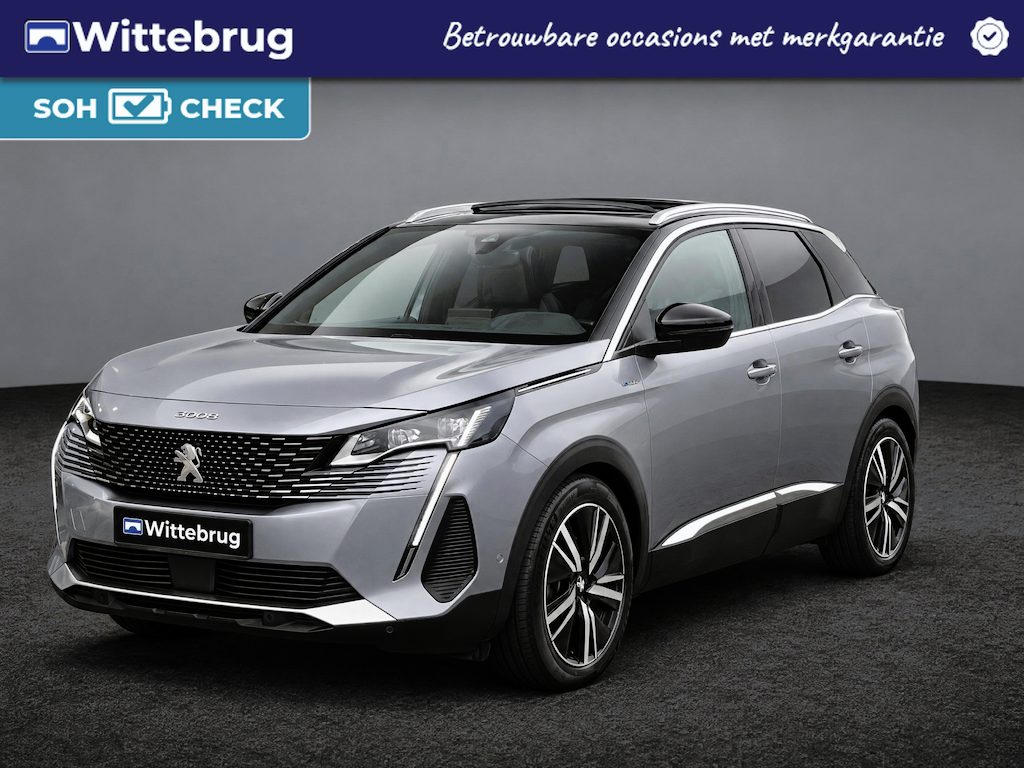 Peugeot 3008 1.6 HYbrid 225 Blue Lease GT Panoramadak | Trekhaak | Focal | Navi | Camera | Adaptive Cruise | Keyless | Elektr. stoelen | Elektr. klep YP