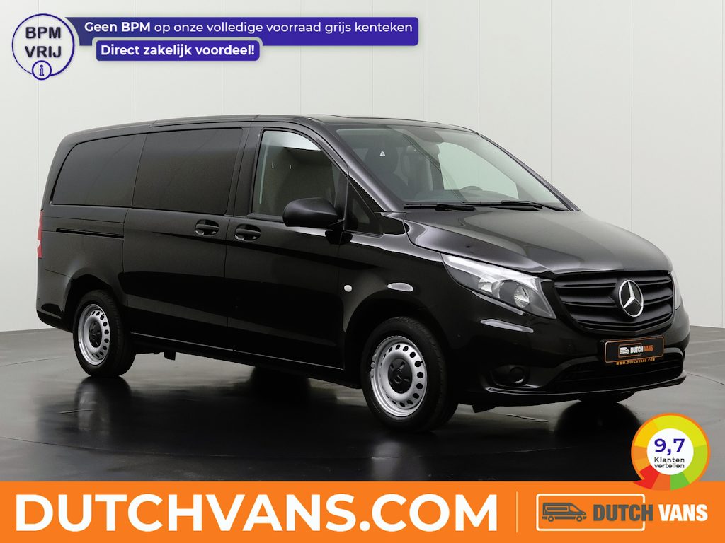 Mercedes-Benz Vito 9G-Tronic Automaat Lang Dubbele Cabine | 2xSchuifdeur | Navigatie | Camera | Airco | Cruise |