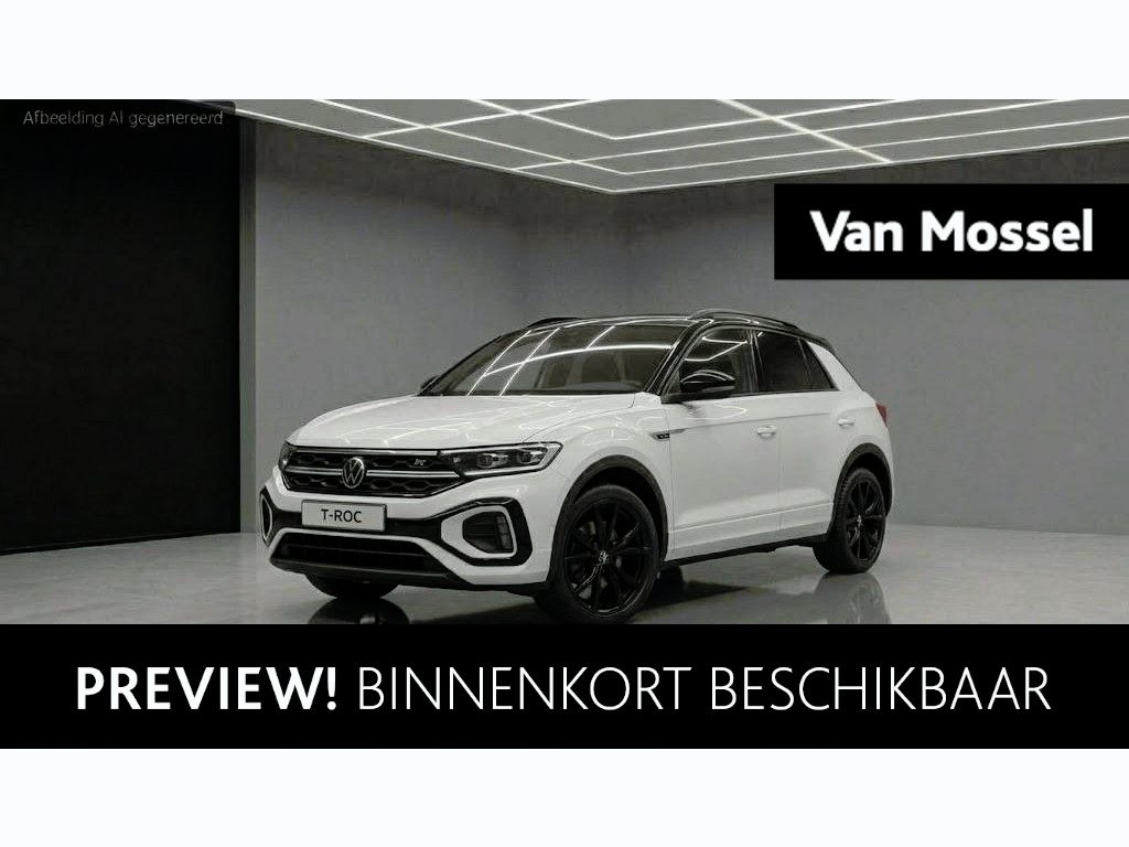 Volkswagen T-Roc 1.5 TSI R-Line 150 PK | Panoramadak | Trekhaak | Navigatie Pro | LED Matrix | Dodehoekdetectie | Stoelverwarming | Stuurwielverwarming | Keyless Access | Achteruitrijcamera