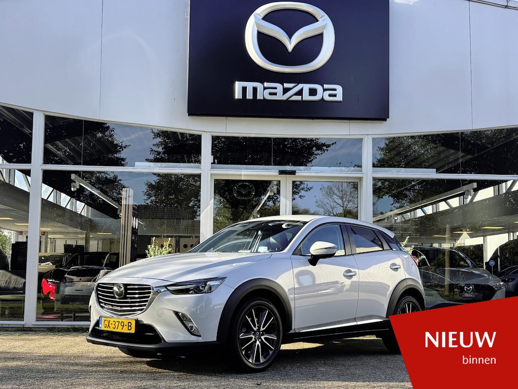 Mazda CX-3 2.0 SkyActiv-G 120 GT-M NL-Auto, Dealer Ondh., Keurige nette auto, Navigatie, Bose, Ad. Cruise Controle, Head-Up, A. Rij-Camera, 18 inch, Led-Verlichting