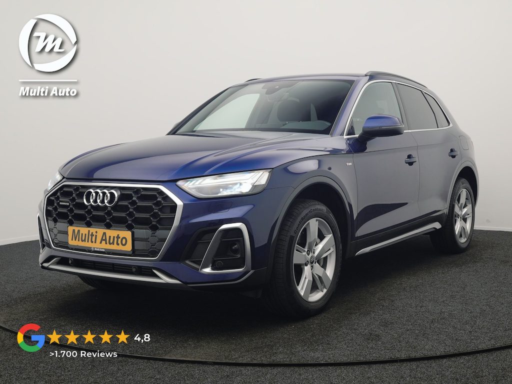 Audi Q5 50 TFSI e 2x S Line PHEV 300pk Dealer O.H | SOH 92,6% | Sportstoelen Verwarmd | Bang & Olufsen | Keyless | Cruise Control | Virual | Navigatie | DAB | 19"L.M | Plug In Hybrid |