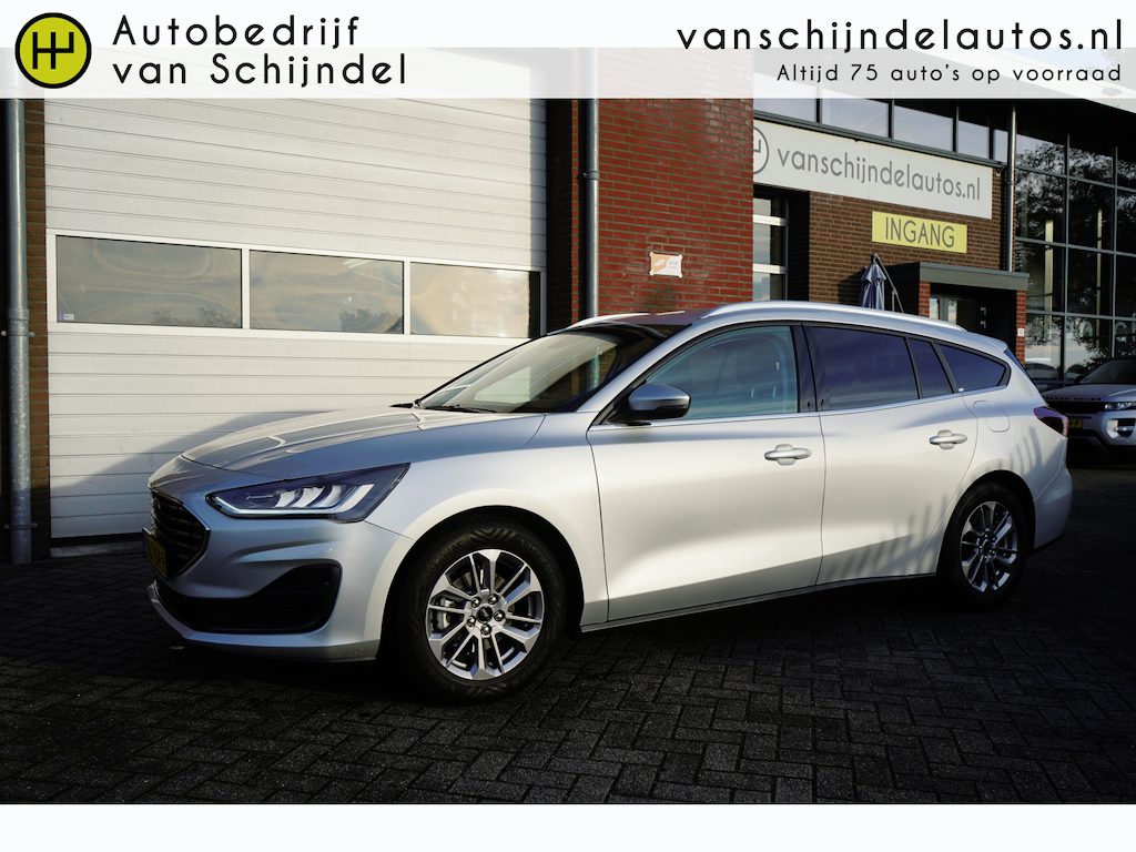 Ford Focus Wagon 1.0 ECOBOOST 155PK HYBRID TITANIUM *NL AUTO* 1500KG TREKGEWICHT KEURIGE NETTE STAAT ANDROID/APPLECARPLAY NAVI FULL LED PDC V+A CLIMA CRUISE BLUETOOTH 16INCH PRIVACYGLAS ENZ...