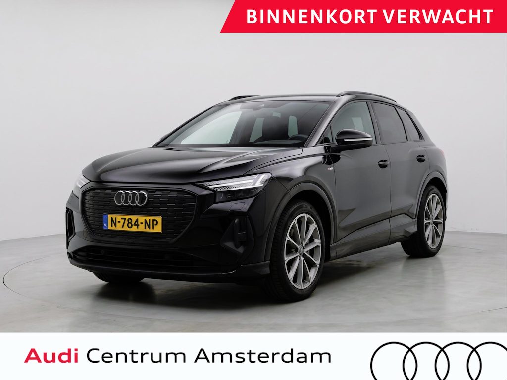Audi Q4 e-tron 40 Launch edition S Competition 77 kWh 204 pk | SOH 97,14% | Warmtepomp | Navigatie | Parkeersensoren | Achteruitrijcamera | Stoelverwarming | Sonos Geluidssysteem | Head-up display | S-Line |