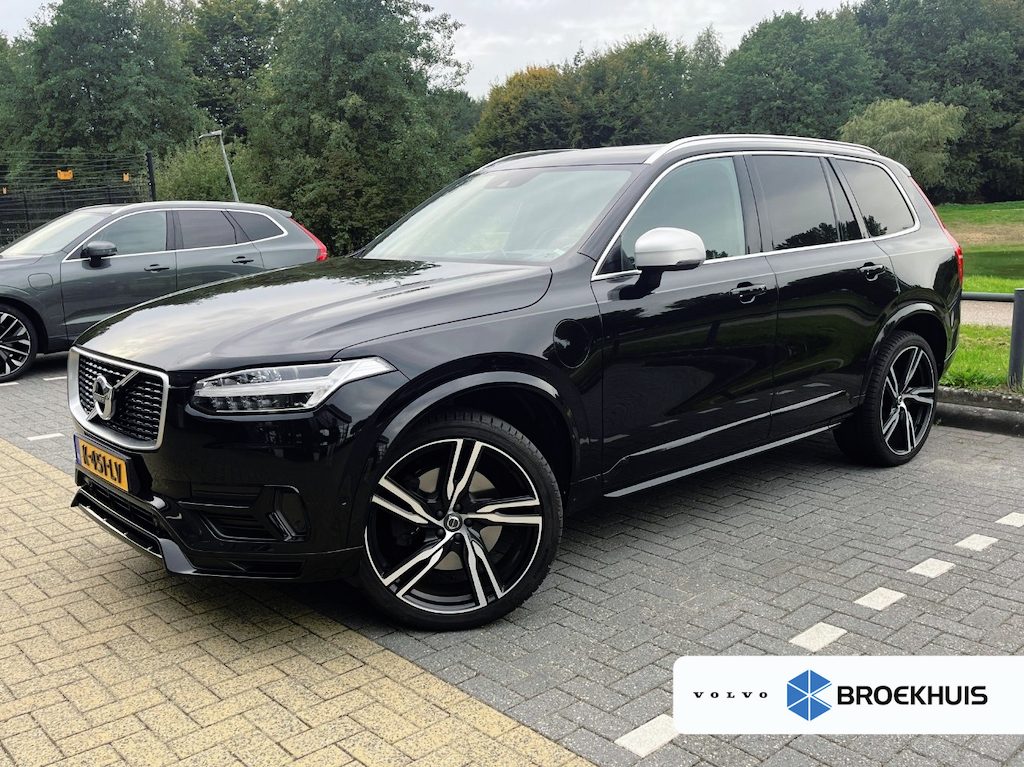 Volvo XC90 2.0 T8 Twin Engine AWD R-Design l Luchtvering l B & O Sound l Pano Dak l 22" l Elekt. Trekhaak l Vol Leder Zwart l Elektr. Stoelen l