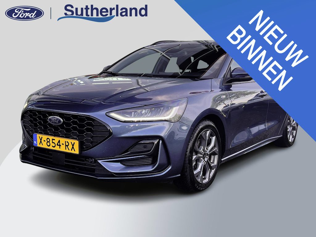 Ford Focus Wagon 1.0 EcoBoost Hybrid ST Line | Elektrisch uitklapbare trekhaak | 1000kg trekgewicht | Lederen bekleding | Adaptieve Cruise Control | Winter Pack |