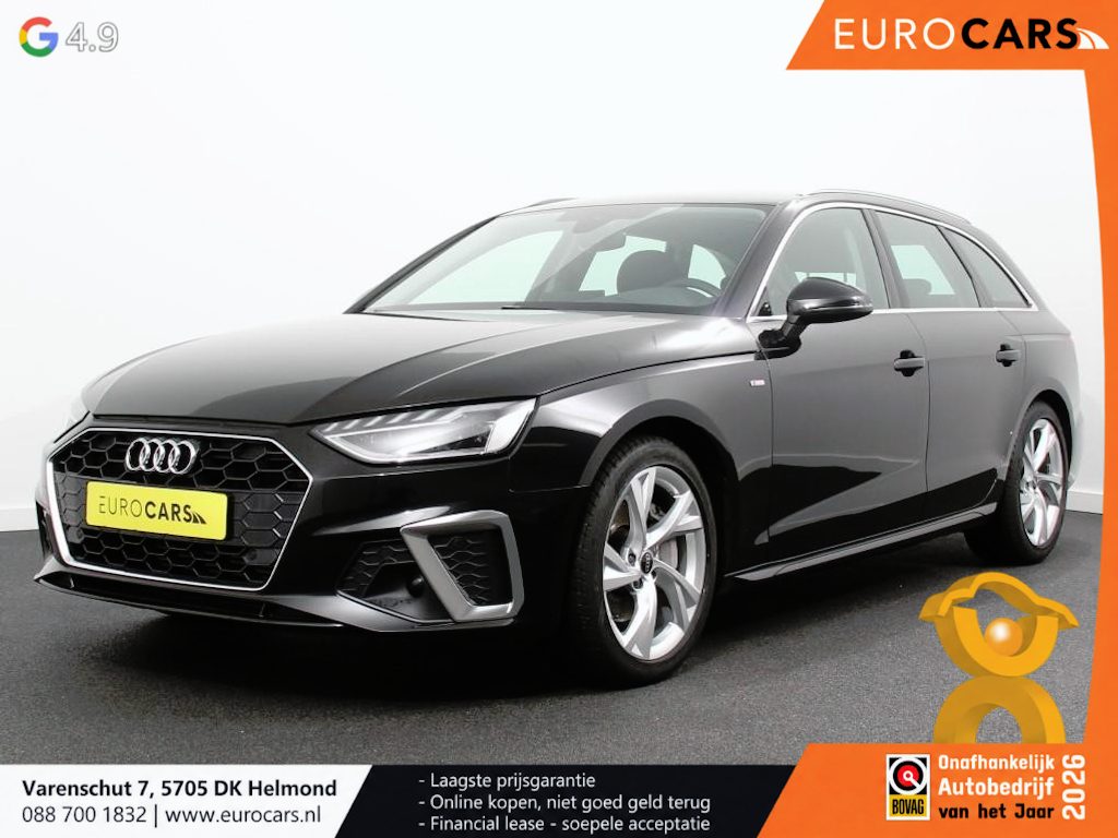 Audi A4 Avant 40 TFSI 205pk Automaat S Line Plus Navigatie Climate Control Cruise control Lichtmetalen velgen Stoelverwarming Parkeersensoren Elektrische achterklep