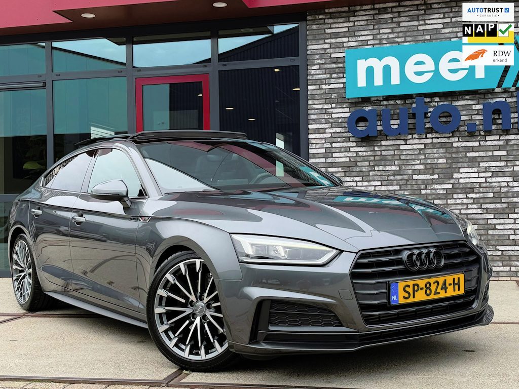 Audi A5 Sportback 2.0 TFSI 190pk 3x S-LINE l VIRTUAL l PANO l SFEER l ST-VERW l BLACK OPTIEK l ORG.NL l DEALER OH