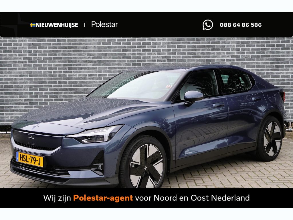 Polestar 2 Long Range Single Motor 82 kWh | Trekhaak | Panoramadak | 360 Graden Camera | Keyless Entry | Elektrische Achterklep | Elektrisch Verstelbare Voorstoelen | Stoelverwarming | Cruise Control Adaptief | BLIS | Google Navigatie | Apple Carplay | Android Auto