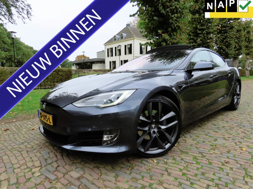 Tesla Model S 75D Base Autopilot Panoramadak Luchtvering Camera Leder Navi Led Keyless 21 Inch Lm Velgen