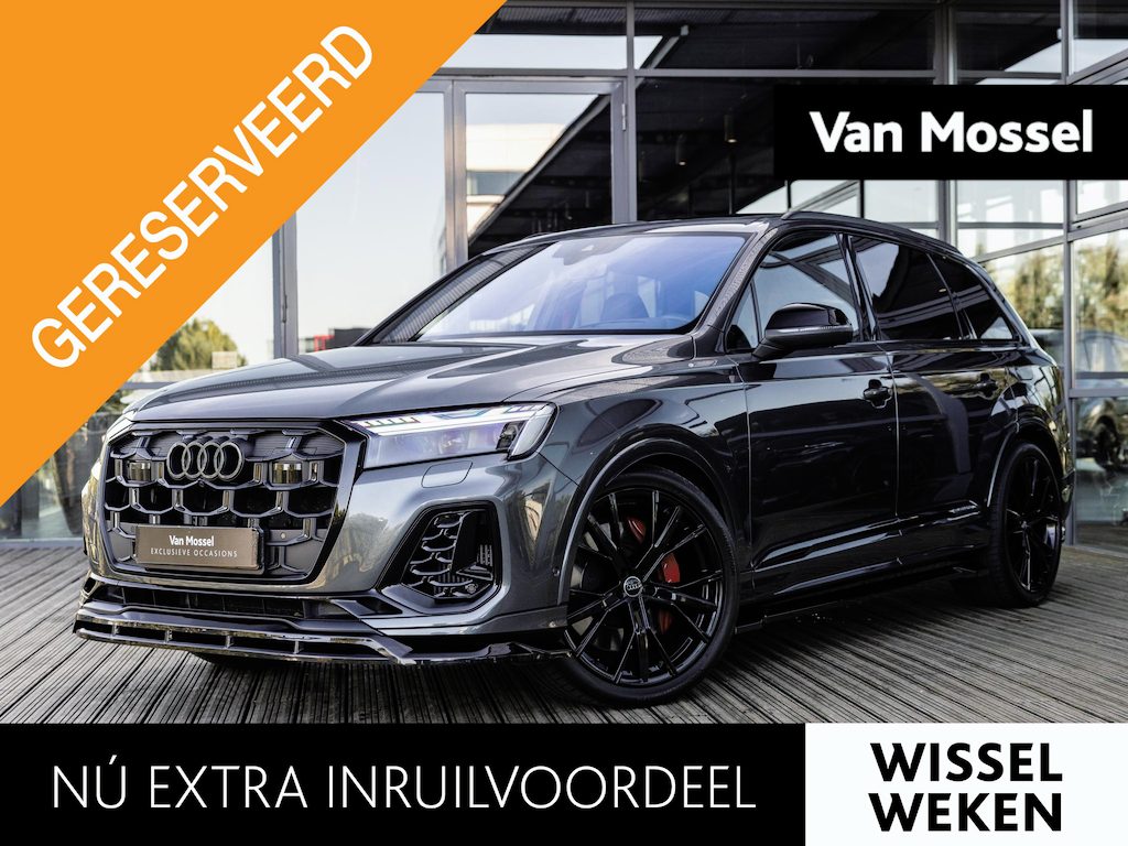 Audi Q7 60 TFSI e quattro Pro Line S Competition | PANORAMA/SCHUIF-KANTELDAK | BANG & OLUFSEN | AWD BESTURING | SOFTCLOSE | STOELMASSAGE | STOELVENTILATIE | 360 CAMERA | LUCHTVERING | RS SPORTSTOELEN | RS DESIGN RODE STIKSELS | BTW | 22 INCH | DAYTONAGRIJS | ELEKTR.TREKHAAK |