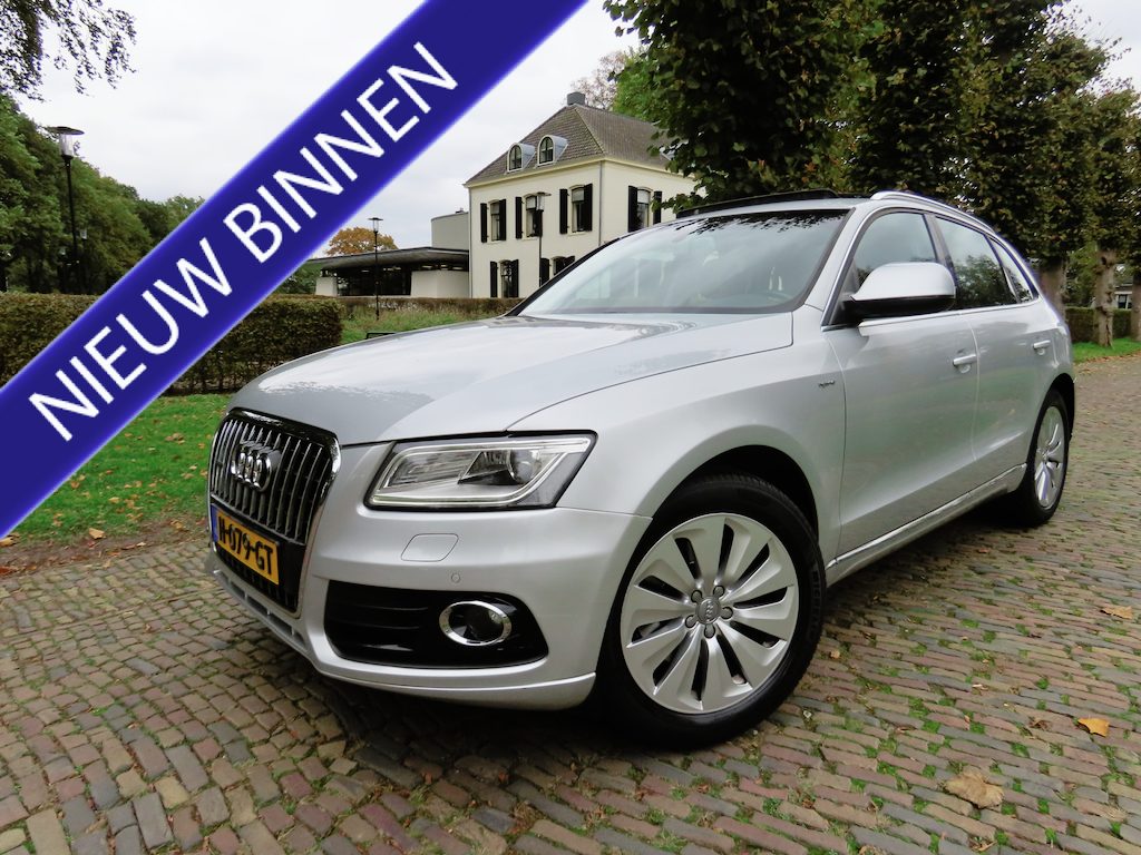 Audi Q5 2.0 TFSI hybrid quattro Pro Line S Leer Stoelverwarming Keyless Ecc Cruisecontrol Panoramadak Navigatie 19 inch Lm Velgen Trekhaak