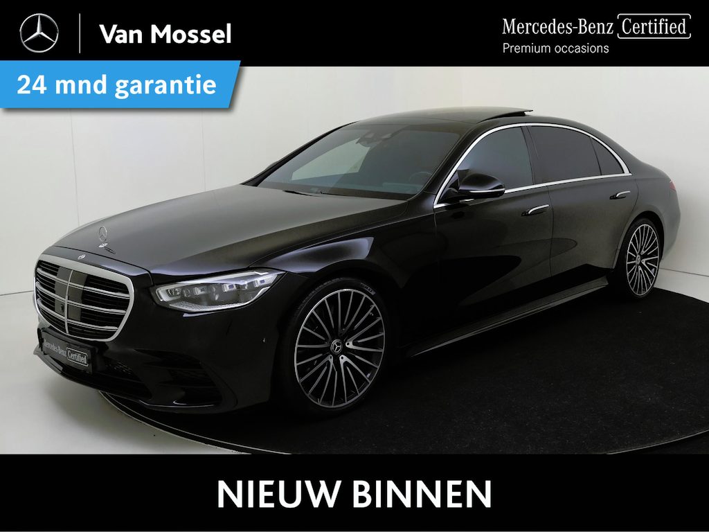 Mercedes-Benz S-klasse 580 4MATIC Lang AMG Line /Panoramadak /Achterasbesturing /Burmester 4D /Rijassistentiepakket /First class pakket /TV's achter