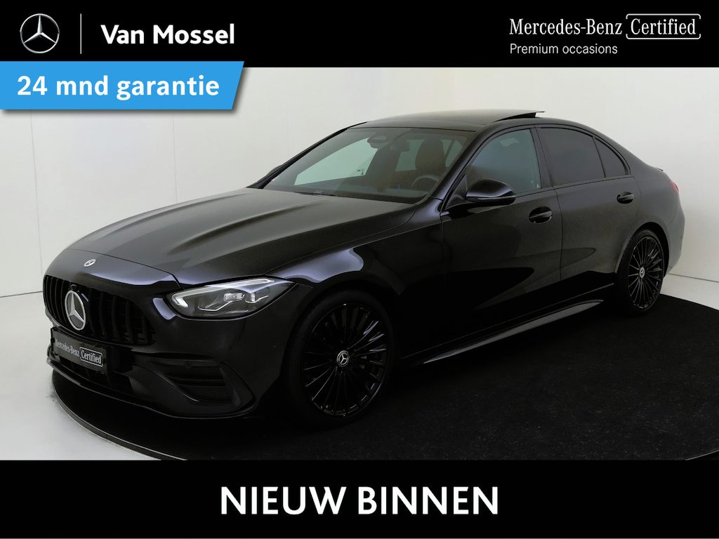 Mercedes-Benz C-klasse 180 AMG Line /Panoramadak /Sfeerverlichting /19 Inch /Night-pakket /CarPlay