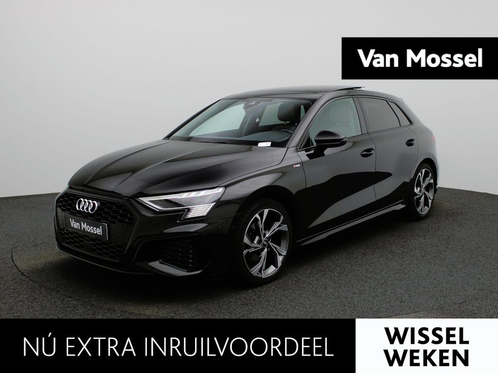 Audi A3 Sportback 35 TFSI S edition | PANORAMADAK | LEDER | ACHTERUITRIJCAMERA | APPLE CARPLAY - ANDROID AUTO | BANG & OLUFSEN GELUID | DODEHOEKSENSOREN | LED VERLICHTING | ELEKTRISCH VERSTELBARE STOELEN | ELEKTRISCHE ACHTERKLEP | DIGITAL COCKPIT | CRUISE CONTROL | DAB RADIO |