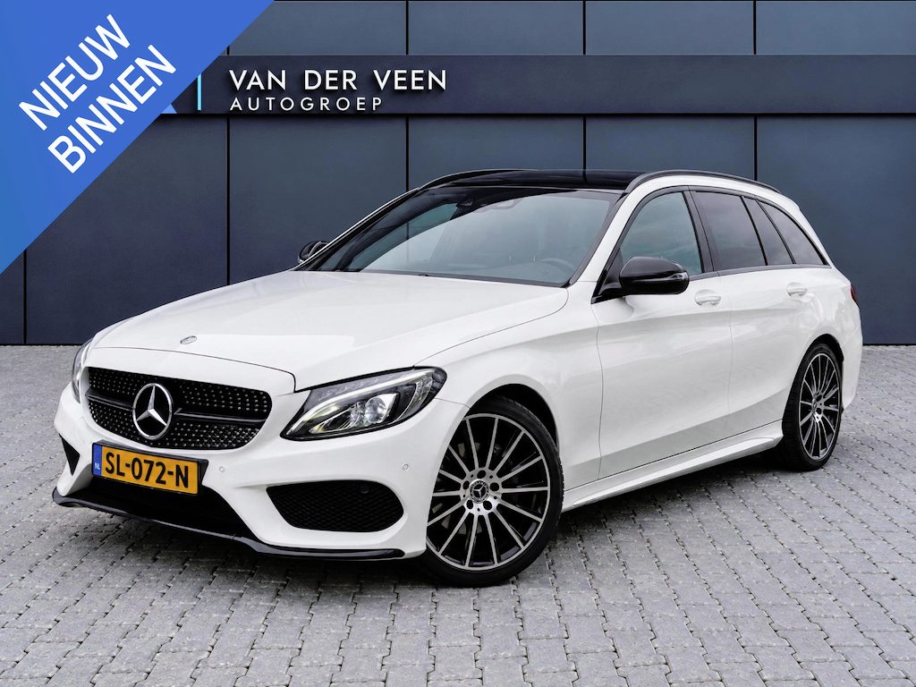 Mercedes-Benz C-klasse Estate 180 Sport Edition Premium Plus AMG | Incl. 12 maanden Garantie | Burmester Audiosysteem | Panorama dak | Trekhaak afneembaar | Stoelverwarming | Elektrische kofferbakklep | Cruise controle | Navigatie | Keyless start | LED High Performance | Achteruitrijcamera | Parkeersensoren V+A | Climate controle | Half lederen bekleding | Dodehoekdetectie | Origineel NL Auto | NAP |