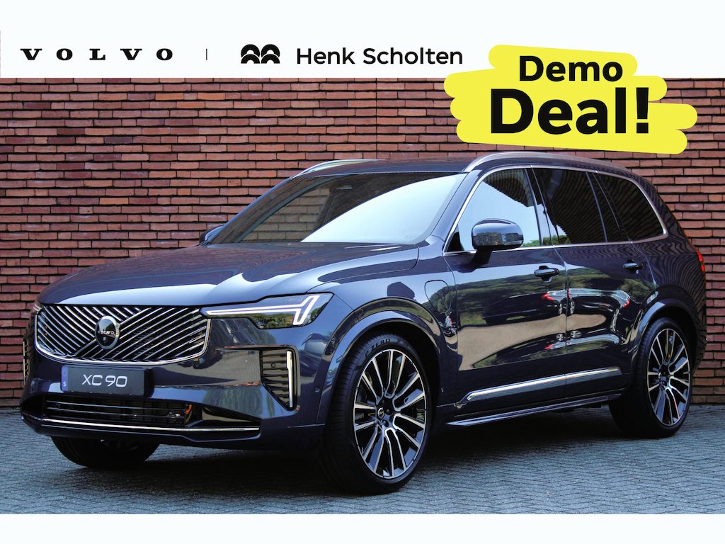 Volvo XC90 T8 Plug-in hybrid AWD Ultra Bright Exec. Ed. | | DEMO DEAL|Luchtvering | Bowers & Wilkins | Panoramisch schuif-/kanteldak | Geventileerde stoelen | Gelamineerde zijruiten | Extra getint glas | 360 graden camera | Massagefunctie op de voorstoelen | 22 inch. lichtmetalen velgen | Stoel-/stuurwielverwarming | Verwarmde achterbank | Volvo Guard | Pilot assist | BLIS