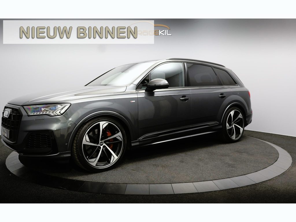 Audi Q7 60 TFSI e quattro Competition 1e eigenaar / Dealeronderh. / S Line / Matrix Led / Trekhaak / Stoel + stuurverw. / Achterb. Verwarmd / Pano dak / Adapt. Cruise / Elektr. Stoelen / HUD / Bang & Olufsen