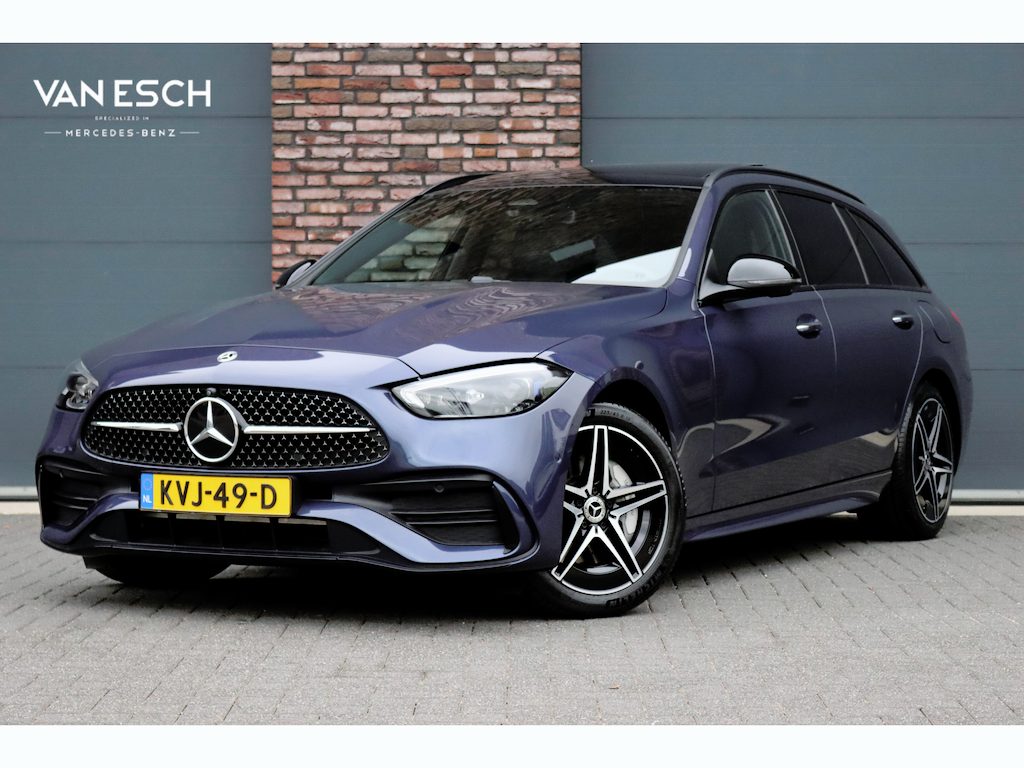 Mercedes-Benz C-klasse Estate 300 e AMG Line Premium | Panoramadak | Memory | Distronic | Surround Camera | Trekhaak | Digital Light | Nightpakket | Augmented Reality |