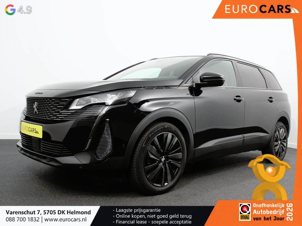 Peugeot 5008 1.2 PureTech 130pk Automaat GT Black Pack 7 zit Navigatie Apple CarPlay Android Camera Parkeerhulp Adaptive Cruise Control Stoelverwarming Electrische achterklep Climate Control Lichtmetalen velgen
