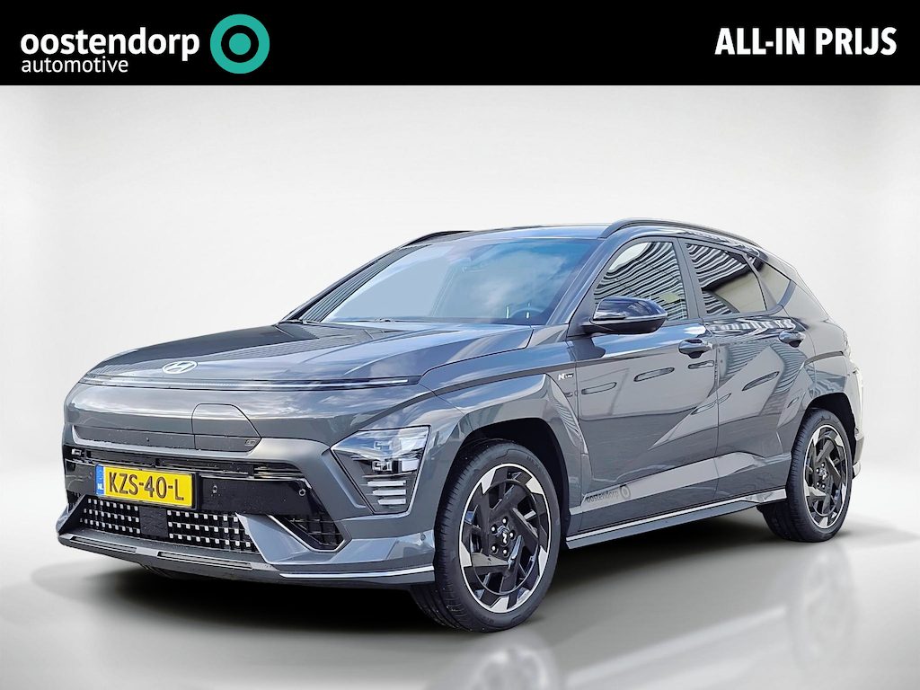 Hyundai Kona Electric N Line 64.8 kWh | Demo Voordeel! | Apple Carplay / Android Auto | 360 graden camera | Stoel Verwarming / Koeling | Stuur Verwarming | Schuif / Kanteldak | LED-Verlichting | Elektrische Kofferbak |
