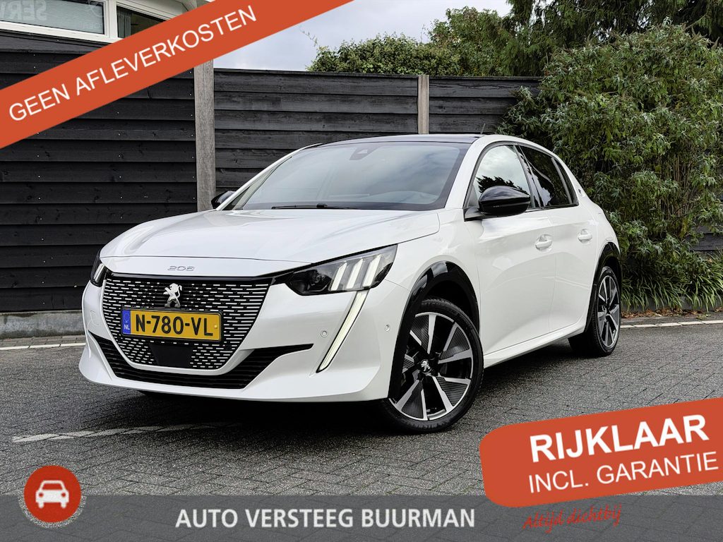 Peugeot e-208 GT Pack 50 kWh 136PK Automaat Navigatie, Achteruitrijcamera, Keyless, Stoelverwarming, Panoramadak, Apple Carplay, Android Auto